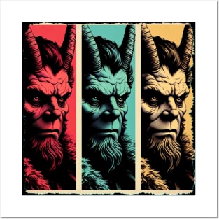 Krampus Kaleidoscope: Pop Art's Dark Delight - Classic Christmas Posters and Art